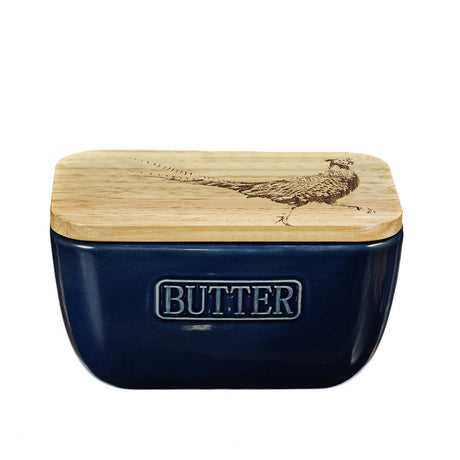 Selbrae House Pheasant Blue Butter Dish