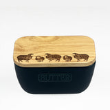 Selbrae House Sheep Blue Butter Dish