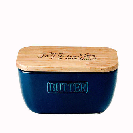 Spread Joy Blue Butter Dish - Selbrae House