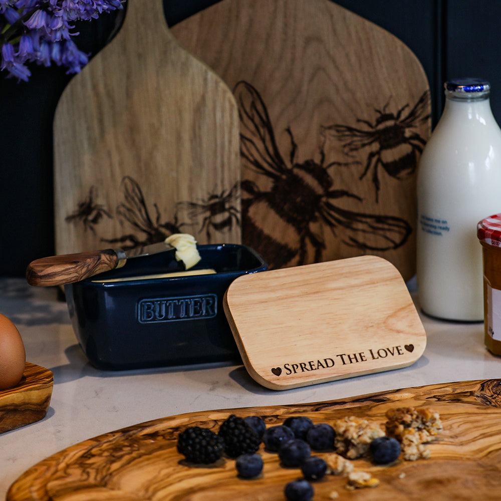 Selbrae House Spread The Love Blue Butter Dish