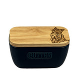 Selbrae House Tabby Cat Blue Butter Dish