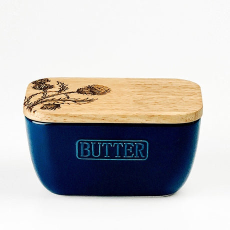 Selbrae House Thistle Trio Blue Butter Dish