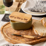 Selbrae House Sheep Sage Green Butter Dish