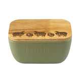 Selbrae House Sheep Sage Green Butter Dish