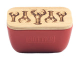 Selbrae House Lobster Red Ceramic Butter Dish with Lid