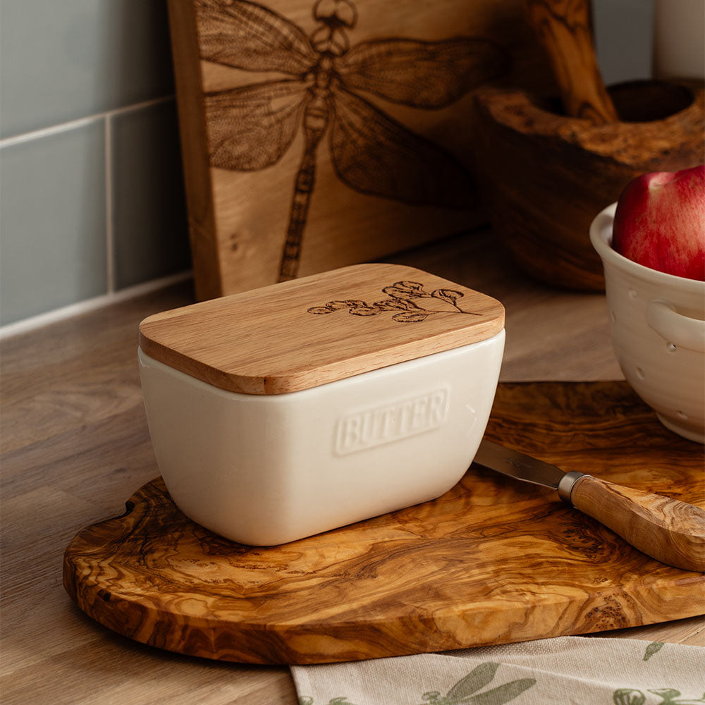 Selbrae House Flora White Butter Dish
