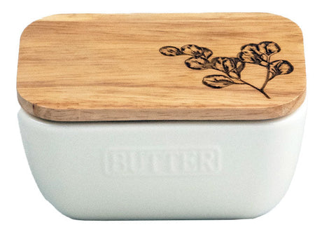 Selbrae House Flora White Butter Dish