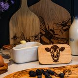 Selbrae House Jersey Cow White Butter Dish