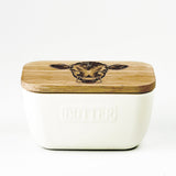 Selbrae House Jersey Cow White Butter Dish