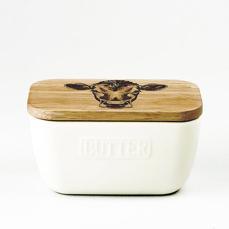 Selbrae House Jersey Cow White Butter Dish