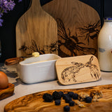 Selbrae House Kissing Hare White Butter Dish