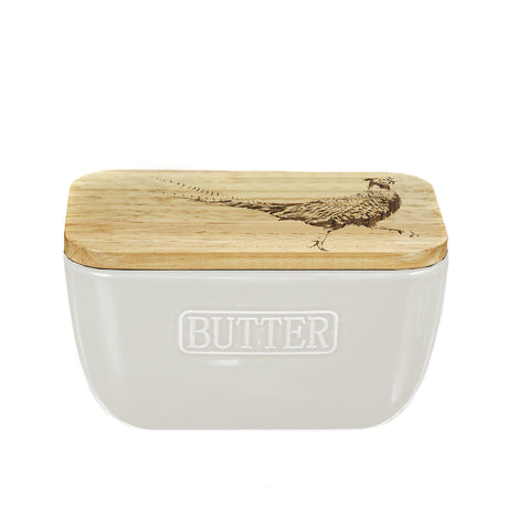 Selbrae House Pheasant White Butter Dish