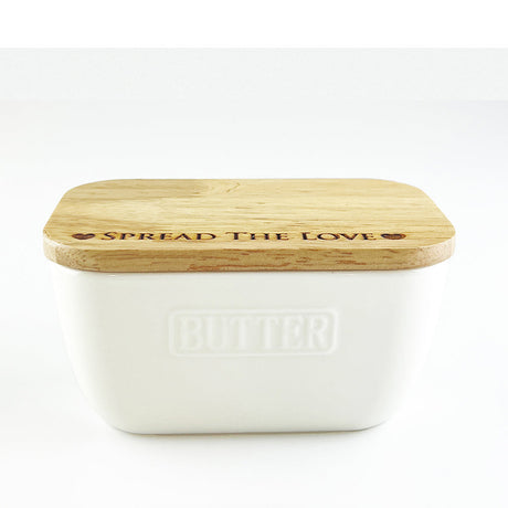 Selbrae House Spread The Love White Butter Dish