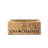 Selbrae House Love & Celebrate Oak Wine Bottle Coaster