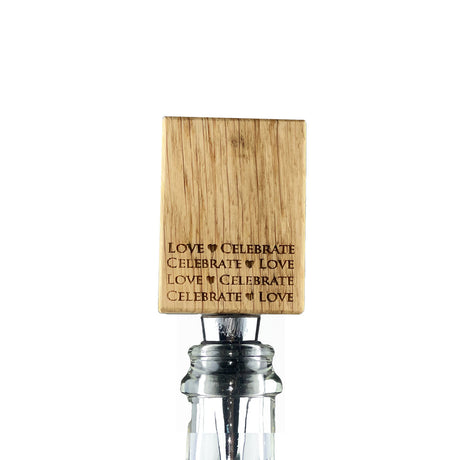 Selbrae House Love & Celebrate Oak Bottle Stopper