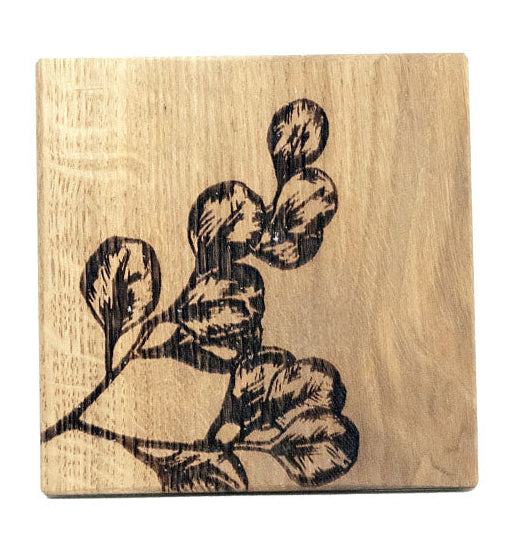 Selbrae House Flora Single Oak Wooden Coaster