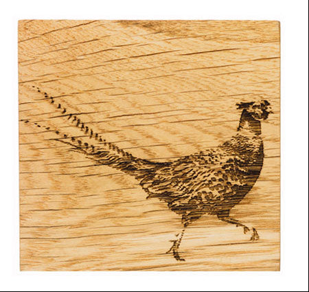 Pheasant Single Oak Coaster by Selbrae House