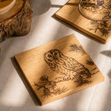 Selbrae House Tawny Owl Single Oak Coaster