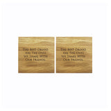 Selbrae House Friends Oak Coasters - Set of 2