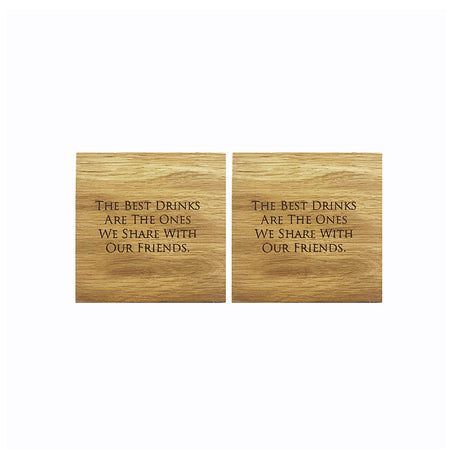Selbrae House Friends Oak Coasters - Set of 2