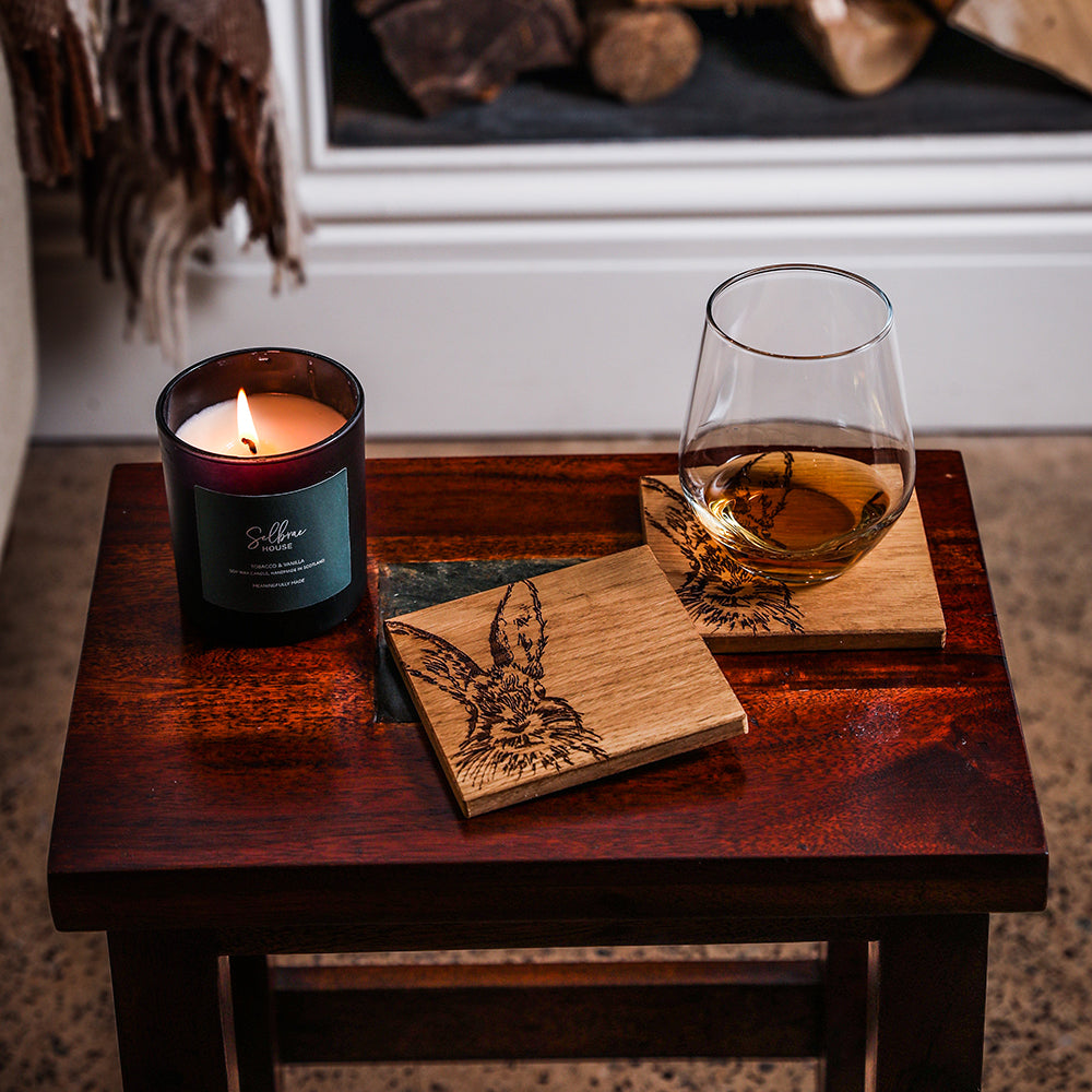 Selbrae House Hare Oak Coasters - Set of 2
