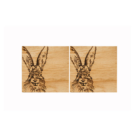 Selbrae House Hare Oak Coasters - Set of 2