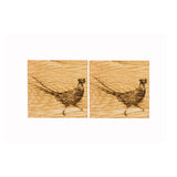 Selbrae House Pheasant Oak Coasters - Set of 2