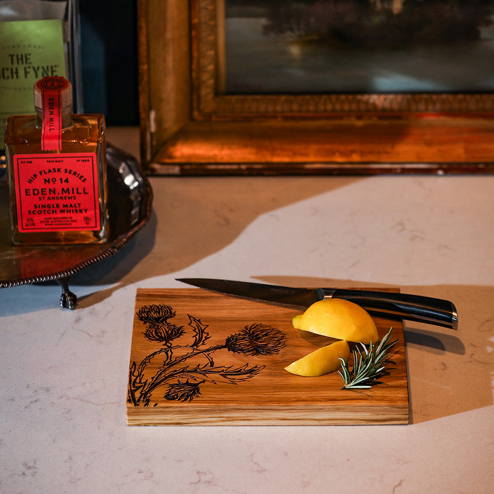 Selbrae House Thistle Trio Oak Bar Board