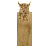 Highland Cow Framed Oak Serving Board - Medium