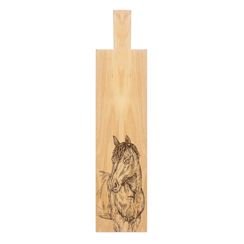 Selbrae House Horse Portrait Oak Paddle - Long