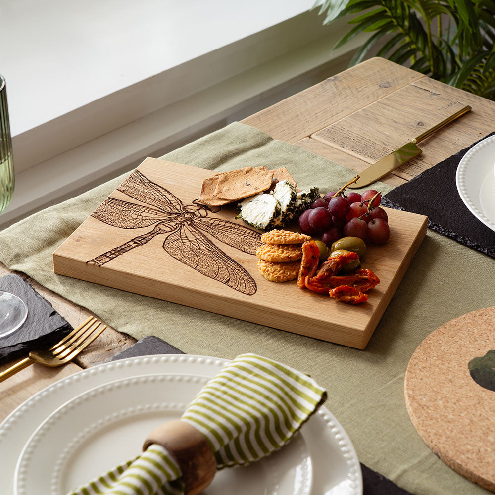 Selbrae House Dragonfly Oak Serving Cheese Board