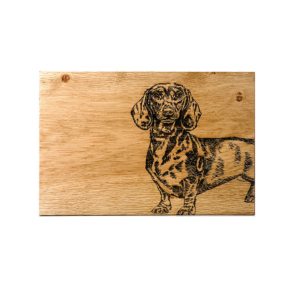 Selbrae House Dachshund Oak Serving & Cheese Board