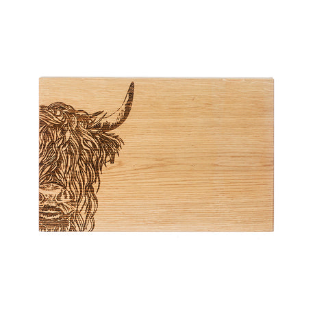Highland Cow Oak Serving & Cheese Board