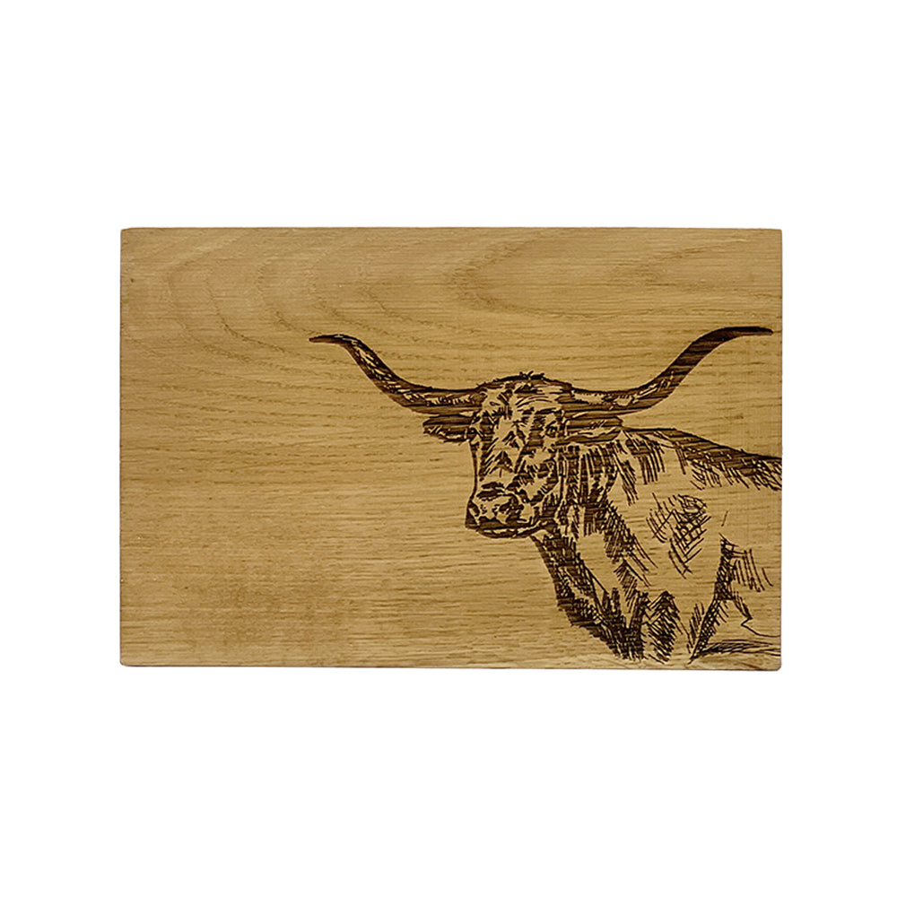 Selbrae House Texas Longhorn Oak Serving & Cheese Board