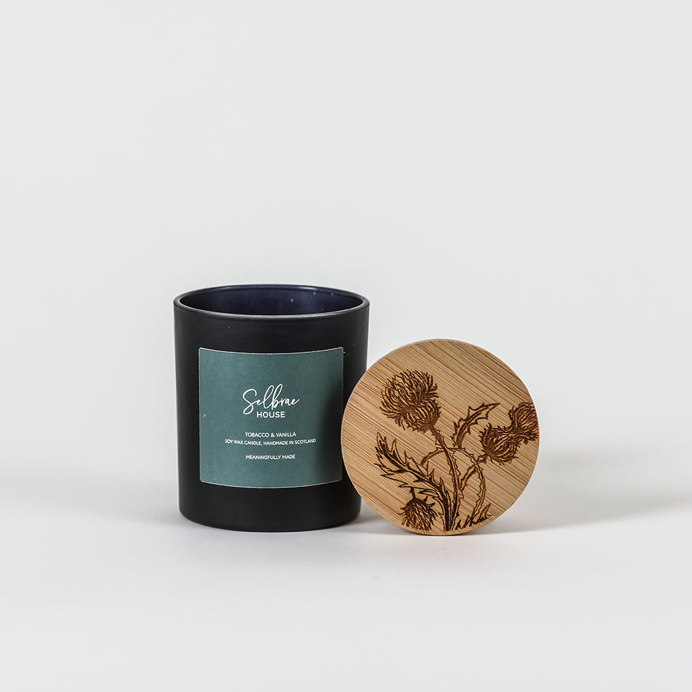 Selbrae House Thistle Trio Tobacco & Vanilla Candle
