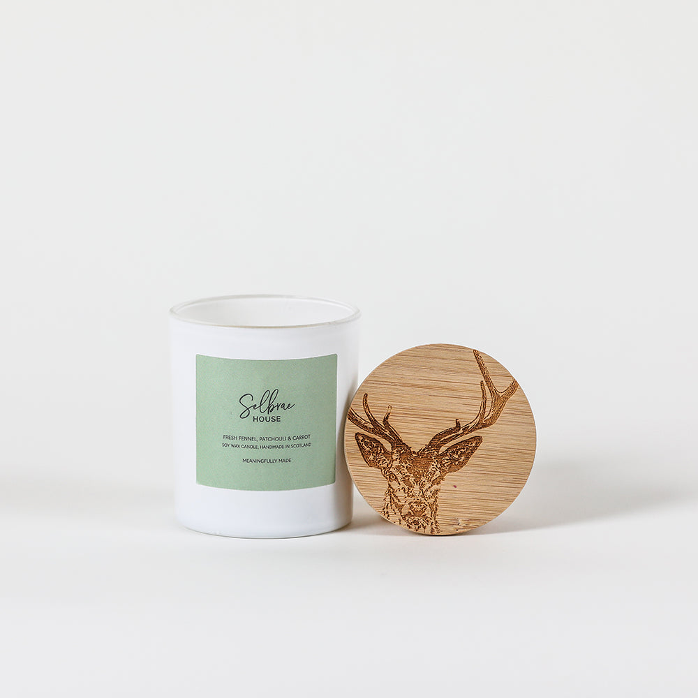 Stag Prince Fresh Fennel, Patchouli & Carrot Candle - 100% soy wax