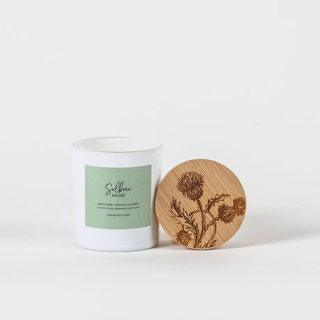Selbrae House Thistle Trio Fresh Fennel, Patchouli & Carrot Candle