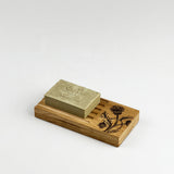 Selbrae House Thistle Trio Oak Soap Dish & Soap Set