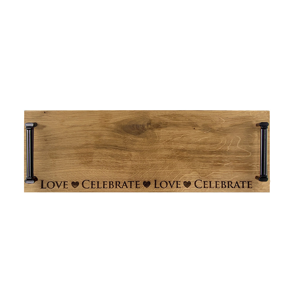 Selbrae House Love & Celebrate Oak Serving Tray