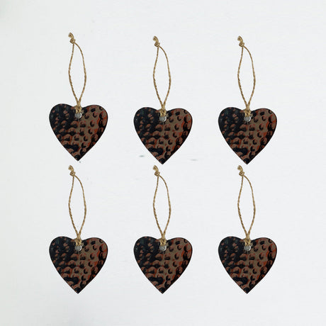 Selbrae House Hand Hammered Hearts - Set of 6