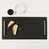Selbrae House Plain Handle Slate Serving Tray - Large
