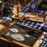 Selbrae House Fish Repeat Slate Place Mats - Set of 2