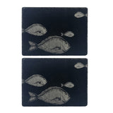 Selbrae House Fish Repeat Slate Place Mats - Set of 2