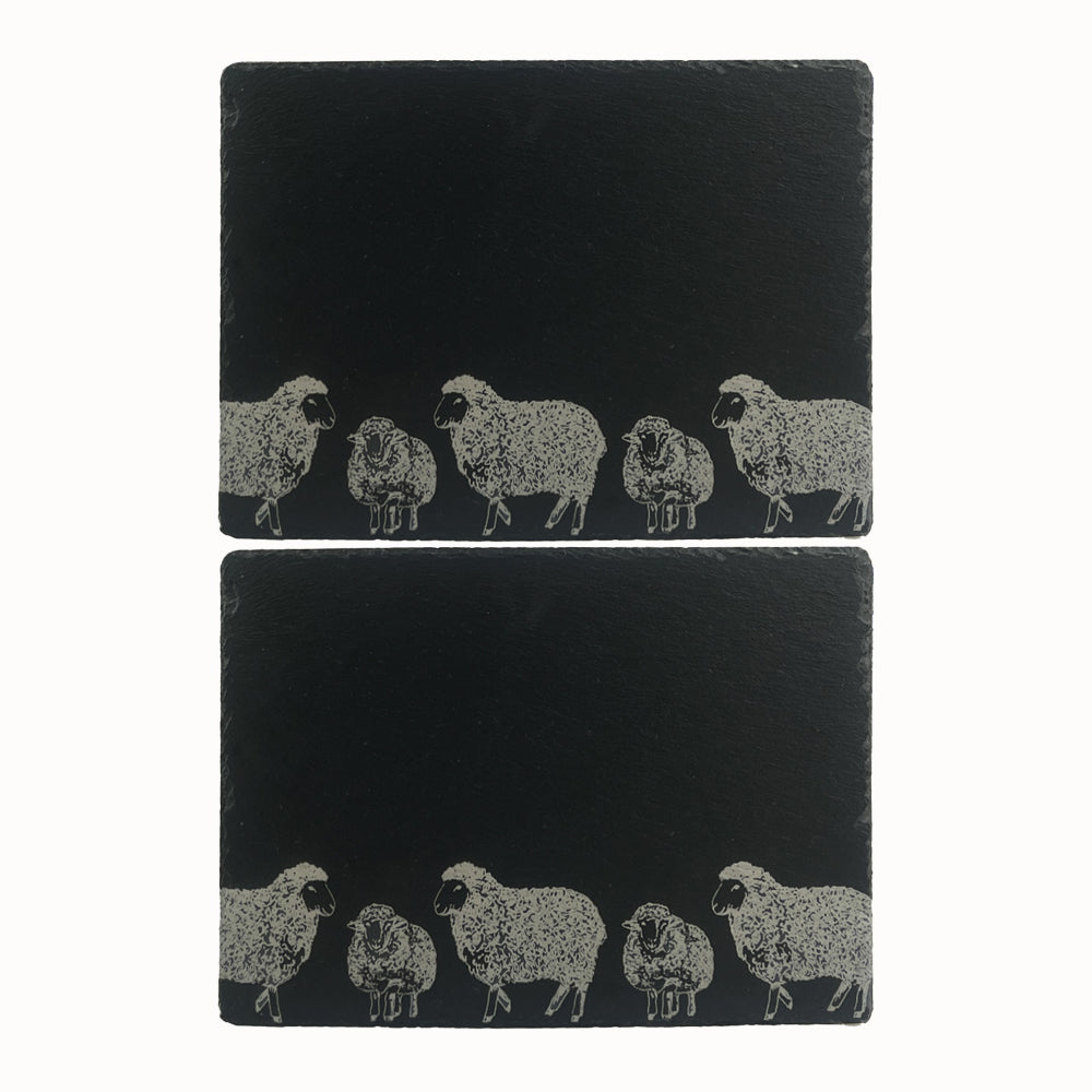 Selbrae House Sheep Slate Place Mats - Set of 2
