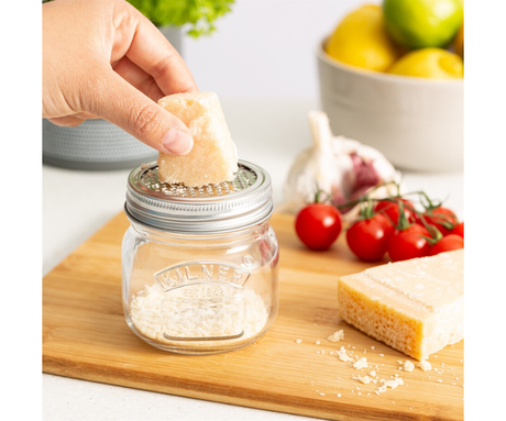 Kilner Glass Storage Jar & Fine Grater Lid 0.25 Litre