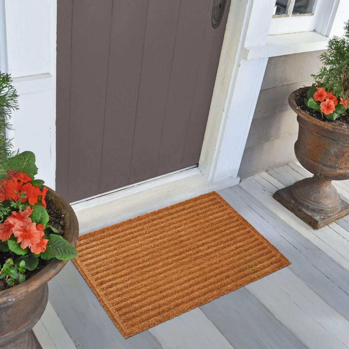 Coir Striped Pressed Mat 40×70cm | The Rugs