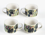 Kew Bloom Espresso Mugs - Set of 4, 100ml