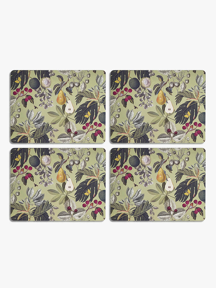 Kew Gardens Fruit And Floral Rectangle Placemat - Set of 4
