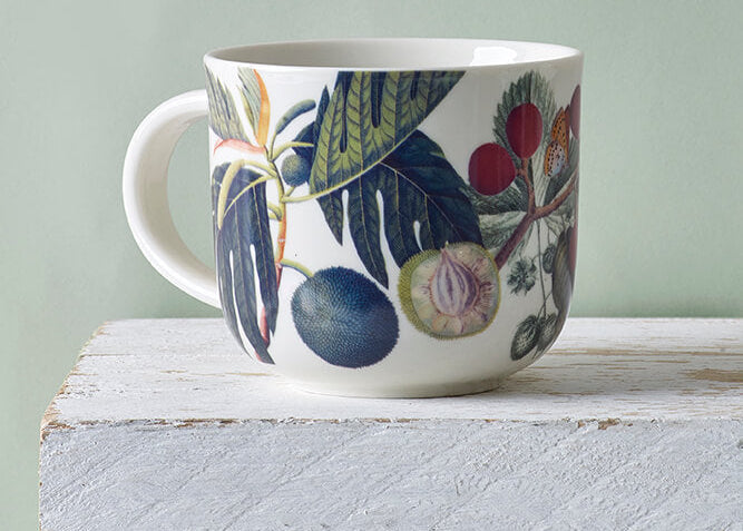 Kew Gardens Fruit and Floral White Mug