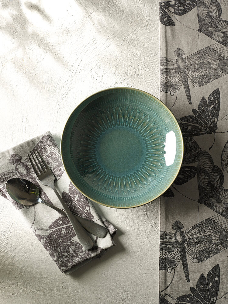 Kew Gardens Living Jewels Teal Pasta Bowl - 22cm